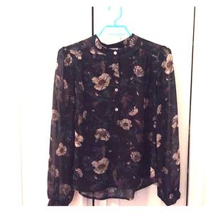 Frank & Oak flowered sheer top